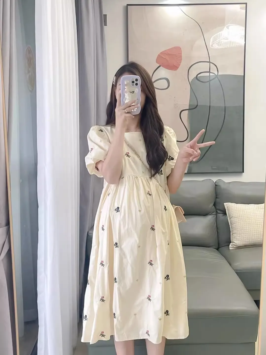 loose maternity dress Xpenyo Maternity Dresses Women's Summer Casual Short Sleeve V Neck Wrap Long Maxi Dress Pregnancy Clothes for Baby Shower, Photoshoot, Party, Daily, Nursing, Army Green S at Amazon Women's Clothing store