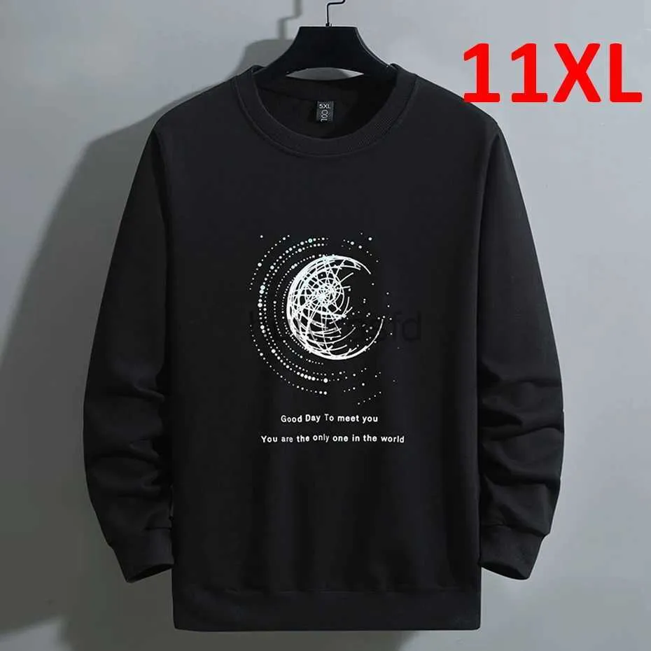 Herrtröjor tröjor stor storlek tröja 11xl 10x ljerna tryck tröja mode kausal o-hals hoodies man plus storlek 10xl 11xl 24318