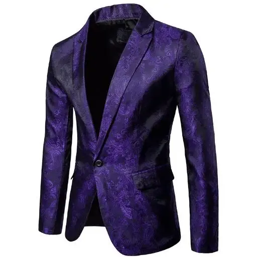 Costumes nouveaux hommes couleur unie manches longues robe formelle coton mélange décontracté coupe ajustée deux boutons costume veste manteau 49.99