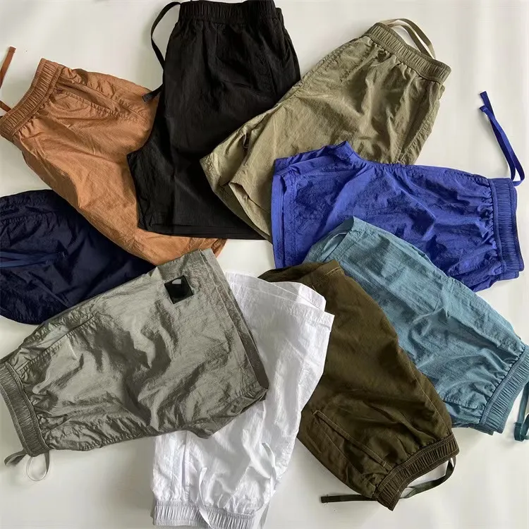 Stone Shorts Embroidery Designer Men's Metal Nylon shorts Fashion High Street Sports shorts Quick drying Swimsuit Men's beach pants Casual slacks