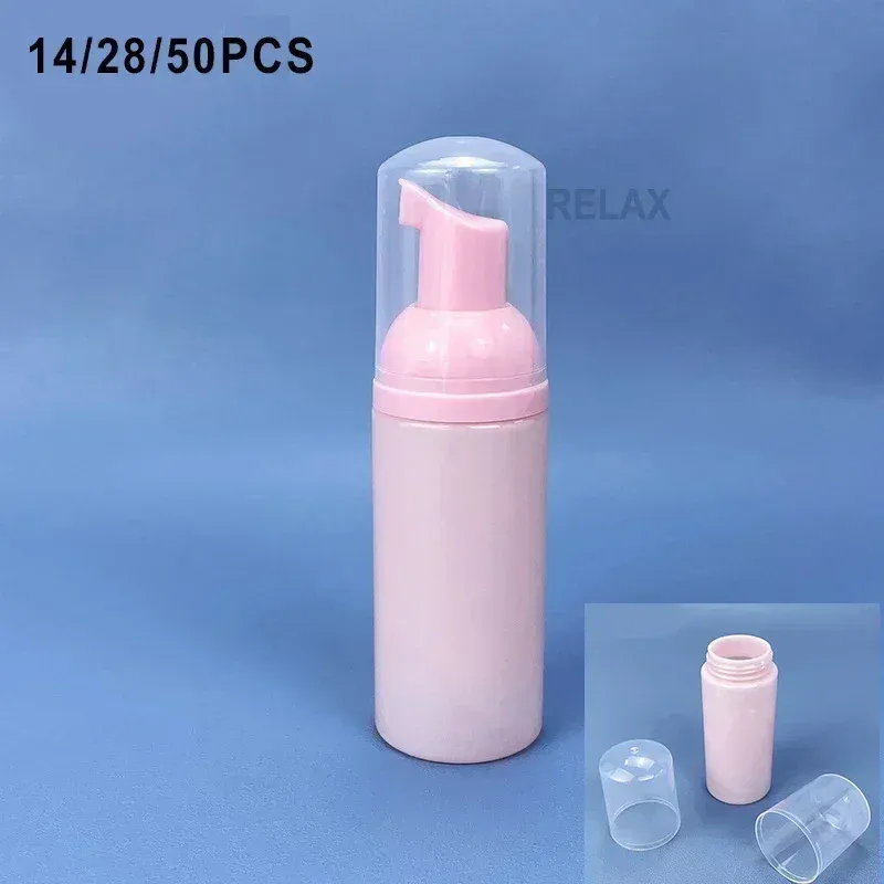 Bottles 14/28/50PCS All Pink Plastic Foamer Pump Bottle Cosmetic Bottle Soap Dispenser Foam bottle Empty Face Lashes Cleanser wholesale