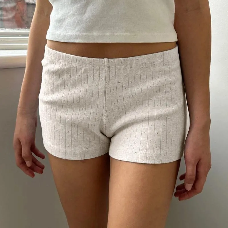 Kvinnors shorts avslappnad elastisk midja smal passform pyjama kvinnor lounge sommar sömnkläder tröjor y2k estetik kawaii botten