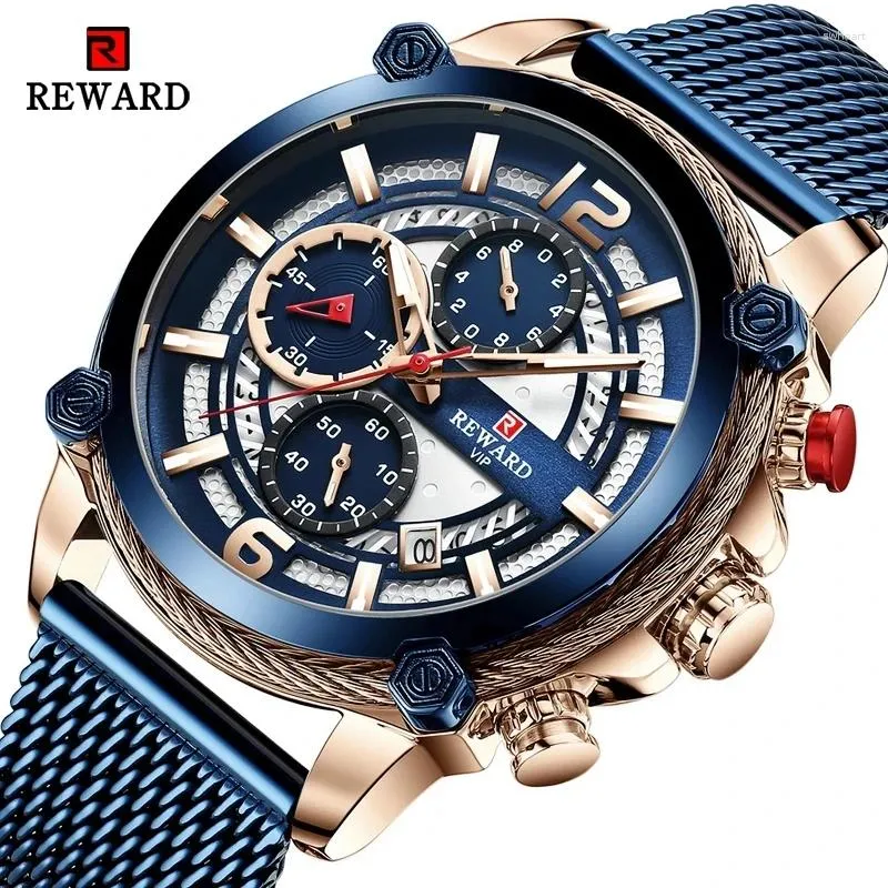 ساعة معصم أزياء رجال الساعات الرياضية رجال الأعمال الفولاذ المقاوم للصدأ الكوارتز Quartz Wristwatch Sport