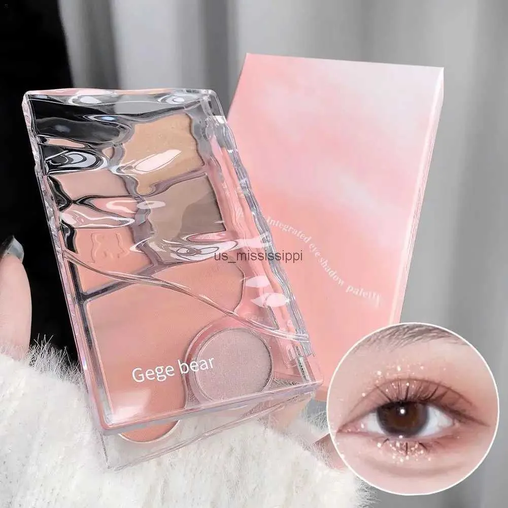 Cień oka 6 Kolor Nowy matowy paletę cieni do powiek perłowy Peach Pink Makeup Palett