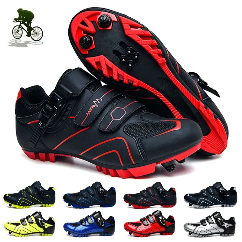 Boots Cycling Sneaker Men SPD Chaussures Mtb Cllets auto-bloquant les chaussures de vélo de routes Femme Bottes de vélo de Sneak Mountain Valeur plate