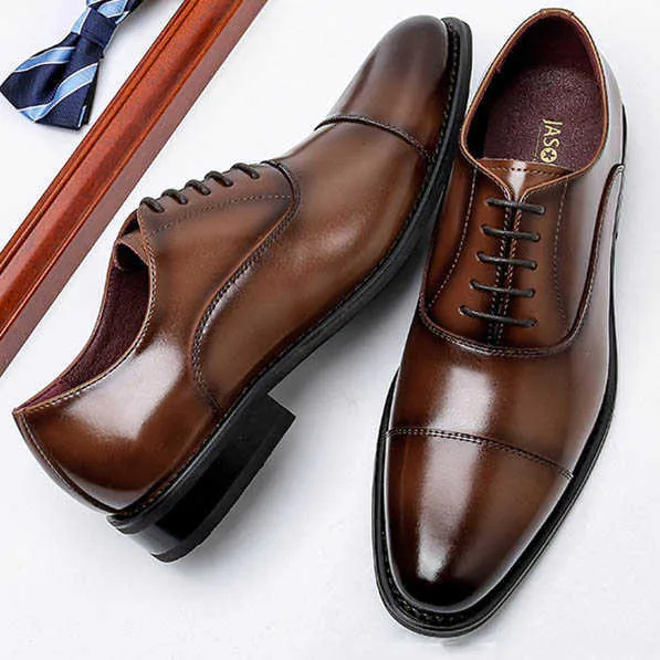 HBP من غير العلامات التجارية الرجال اللباس أحذية الربيع الخريف مكتب العمل الجلود المريحة Oxford Sole Fashion Shoes Men Solial Shoes