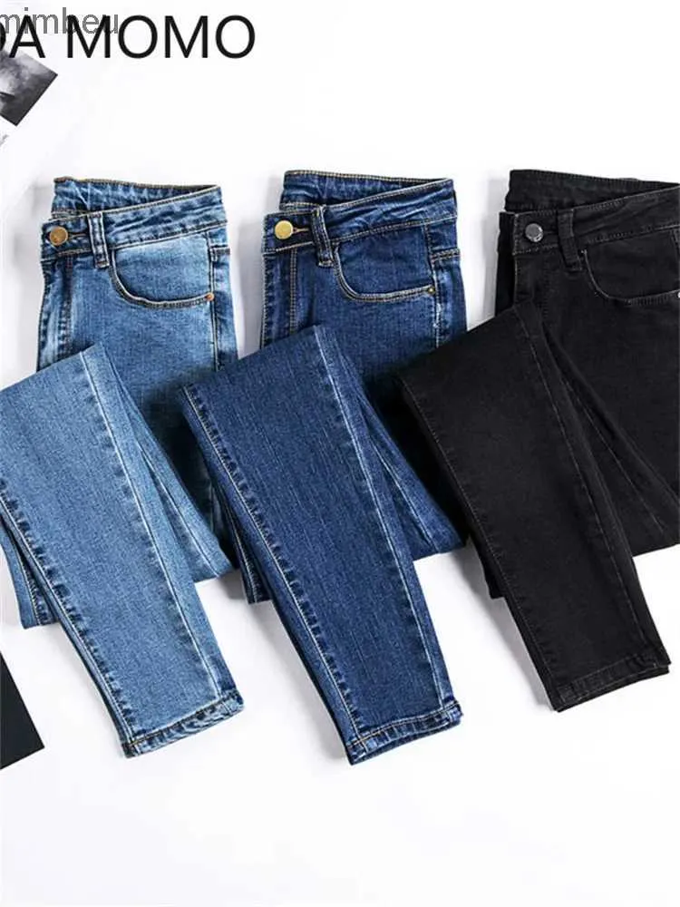 جينز جينز النساء سراويل جينز سراويل أسود اللون جينز جينز امرأة دونا تمتد قيعان السراويل الضيقة للنساء بنطلون 24318