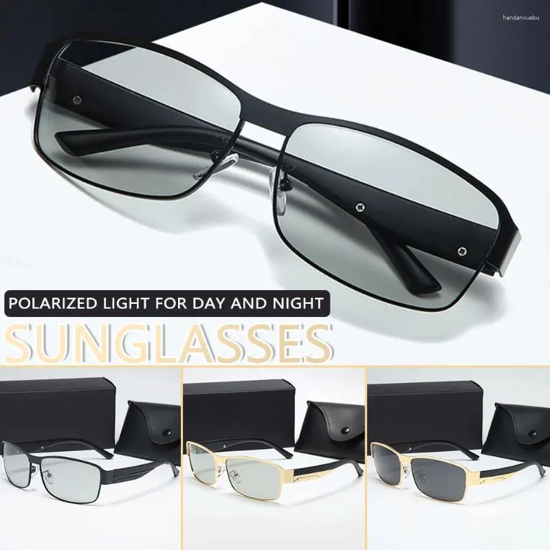 Gafas de sol para hombre polarizadas pocromáticas espejadas lentes de vidrio a prueba de arañazos para protección contra la luz solar de verano