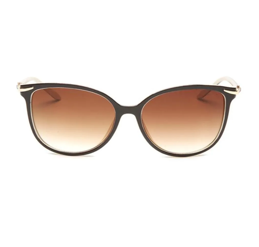 Neue Sommer-Damen-Sonnenbrille, Katzenaugen-Brillenrahmen, Spleißen, braun-beige, diamantbesetztes Design, Mädchen-Geschenk, Liebhaber, Modedesigner e3595223