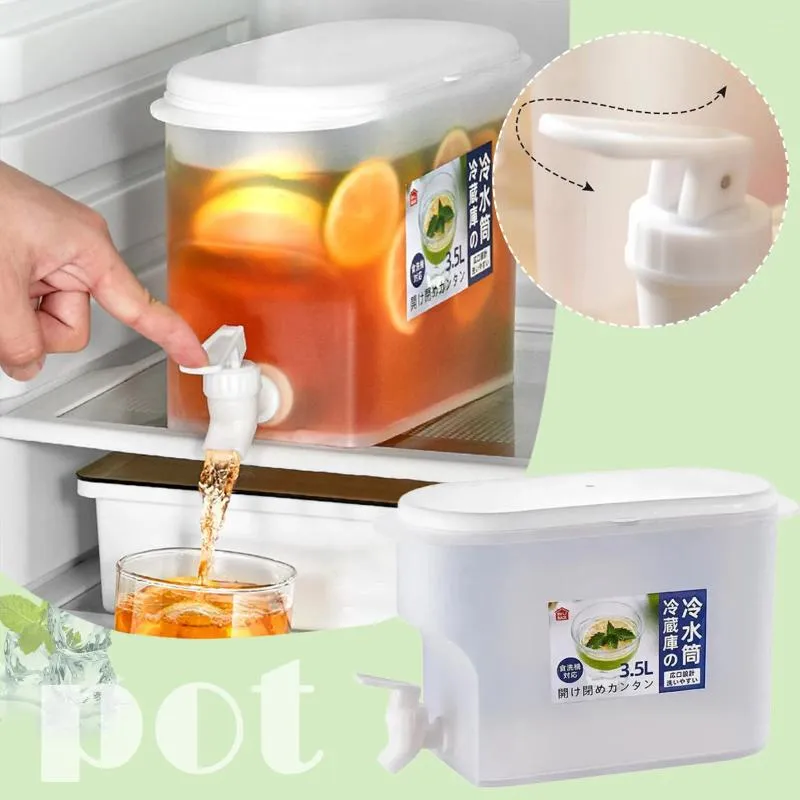 Бутылки для хранения Холодный чайник с краном можно положить в холодильник Летний бытовой большой емкости Утолщенный рис 25 фунтов