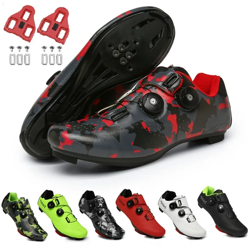 Boots 2022 Cycling Chaussures Professional Men's Bicycle Shoes Mtb Outdoor Sports Chaussures Anticoffinage Selflocking Flats Femme Bicyclette