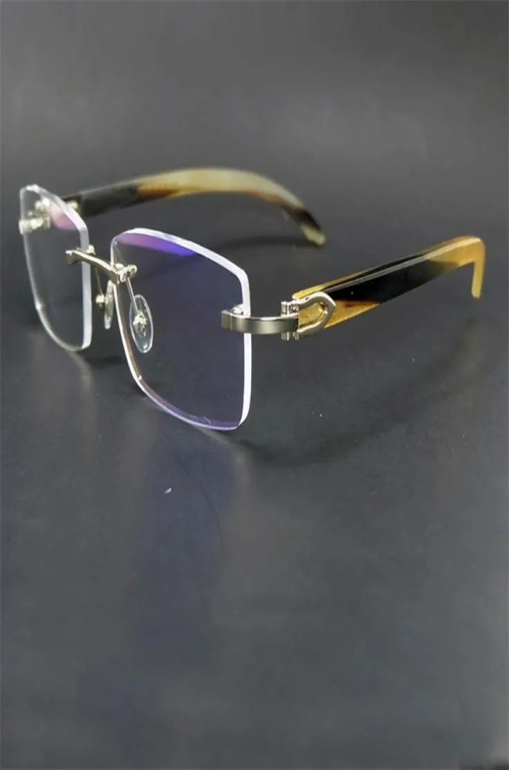 Buffelhoorn brillen gevlekt echte buffs optische frames mode heren accessoires randloze vintage luxe brillen7969205