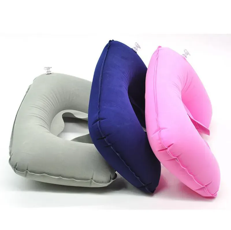 Wholesale 3 in 1 Neck Pillow Car Airplane Travel Set Inflatable U-Shaped Soft Pillows Air Cushion Sleeping Eye Mask Eyeshade Earplugs