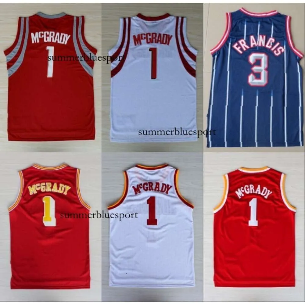 Basketball 1 # Mcgrady Embroidered Basketball Rockets Jersey