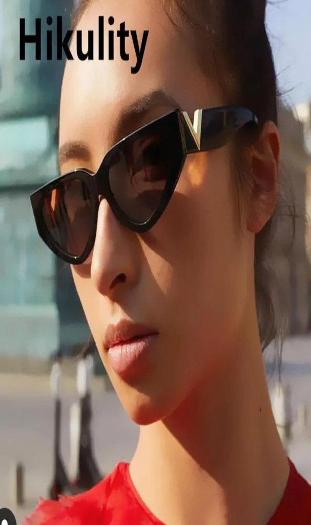 Solglasögon 2021 Cat Eye for Women Black Leopard Gradient Small Cateye Sun Glasses Female Elegant Stripe Shades6069515