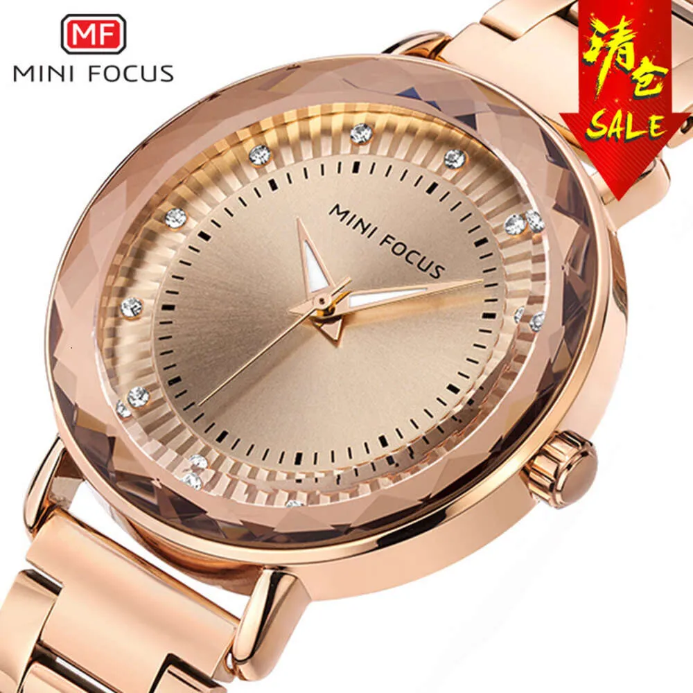 brand Internet Famous Diamond Inlaid Women's Watch with Japanese Movement Waterproof Steel Strap 0040L