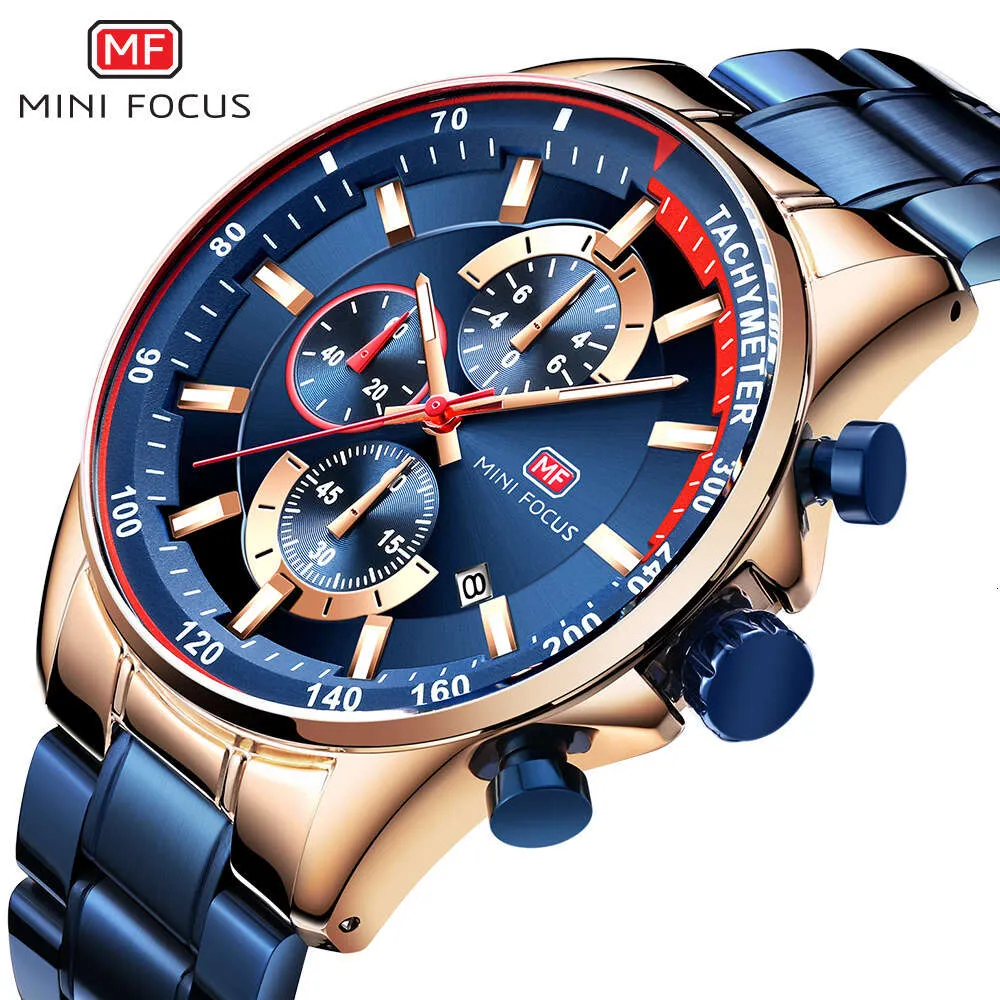 Mini Focus Trend Quartz Glow Waterproof Watch Męski zegarek 0218G