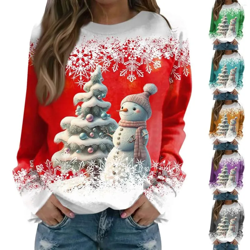 성인을위한 여자 후드 스웨트 셔츠 크리스마스 프린트 스웨터 재미있는 풀오버 긴 재킷 여자 스웨터