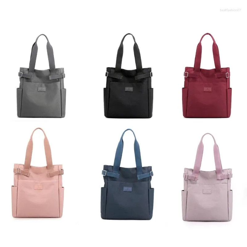 Bolsas de noche Bolsa de asas de nylon Hombro de gran capacidad para niña Mujeres Versátil Lady Monedero Simple Viaje Libro de escuela de moda