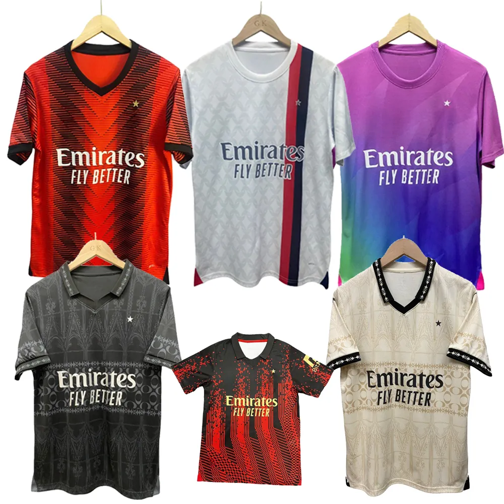 24 25 ACc MILANS Soccer Jersey 23 24 MILANS IBRAHIMOVIC GIROUD PULISIC THEO TONALI REIJNDERS Camisa ROMAGNOLI RAFA LEAO S.CASTILLEJO REIJNDERS Uniforme de futebol