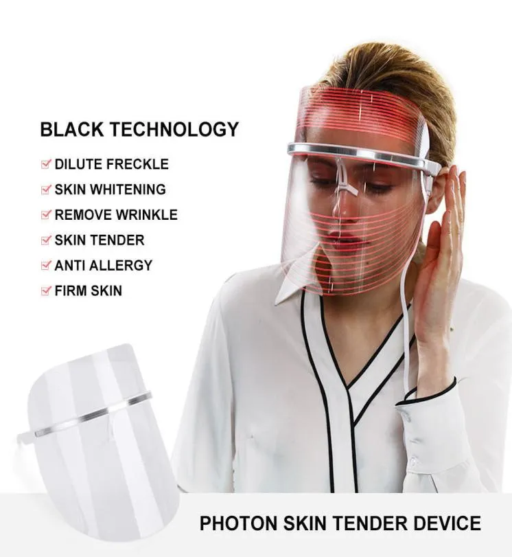 2018 New Arrival Therapy Pon LED Facial Mask Red Blue Light Skin Care Rejuvenation Anti Ageing5318225