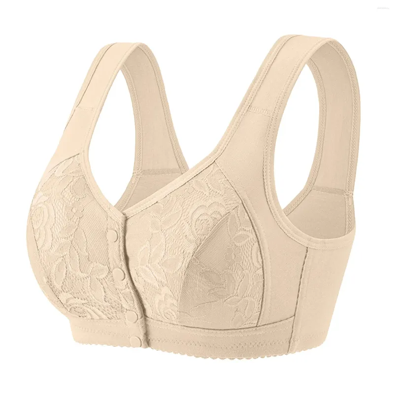 BRAS LADER FRONT BUCKLE LACE BRA Trådlösa kvinnor U-formad bakre lättvikt BRALETTE BRATABLE underkläder