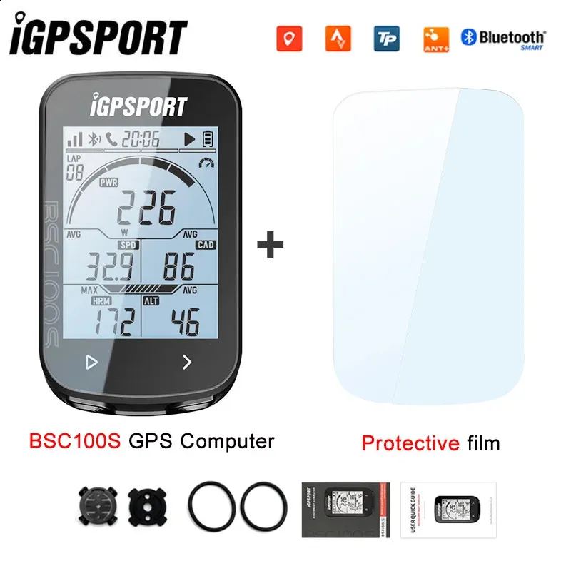 IGPSPORT BSC100S ANT GPS KUNTOR CYKLING BIKE Dator ridning Trådlös hastighetsmätare Support PowerMeter 2,6 tum stor skärm 240313