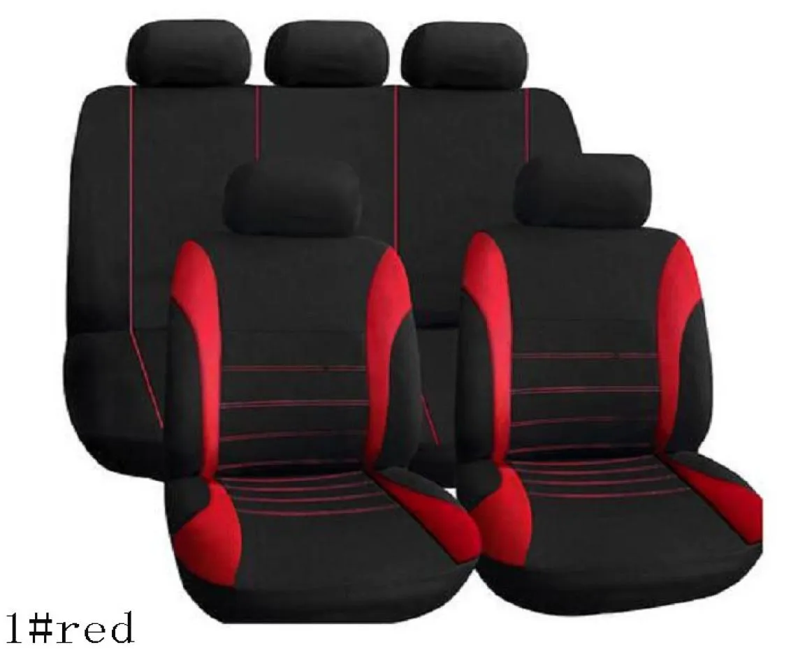 9pcsset Car Seat Cover sets Universal Fit 5 seat SUV sedans frontback seat elastic washable breathable fashion strip design2172752