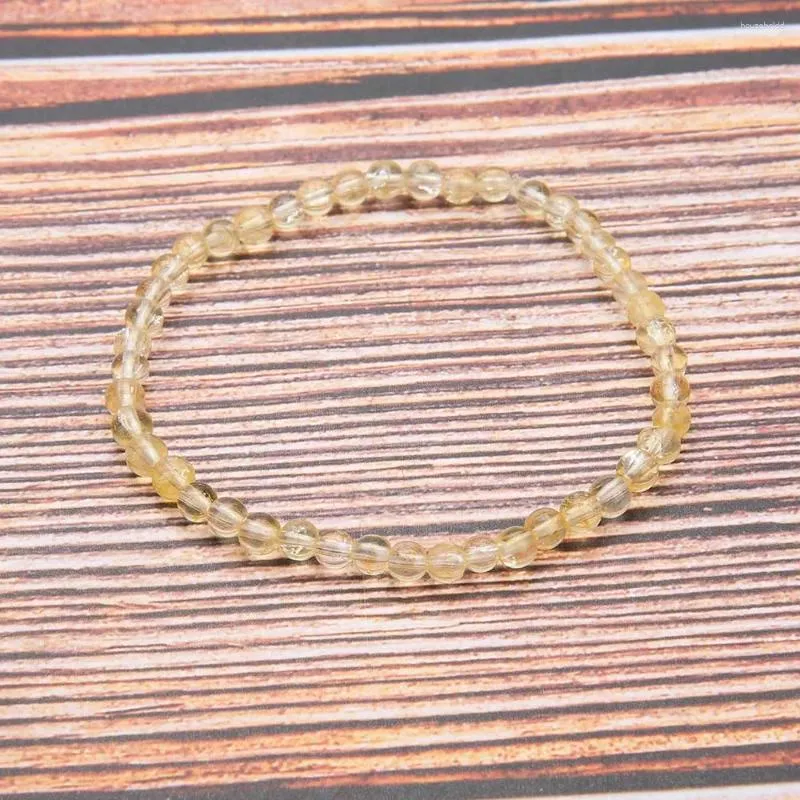 Strang OAIITE 4mm Hochwertiger Naturstein Topas String Armband Für Frauen Charme Männer Meditation Energie Schmuck