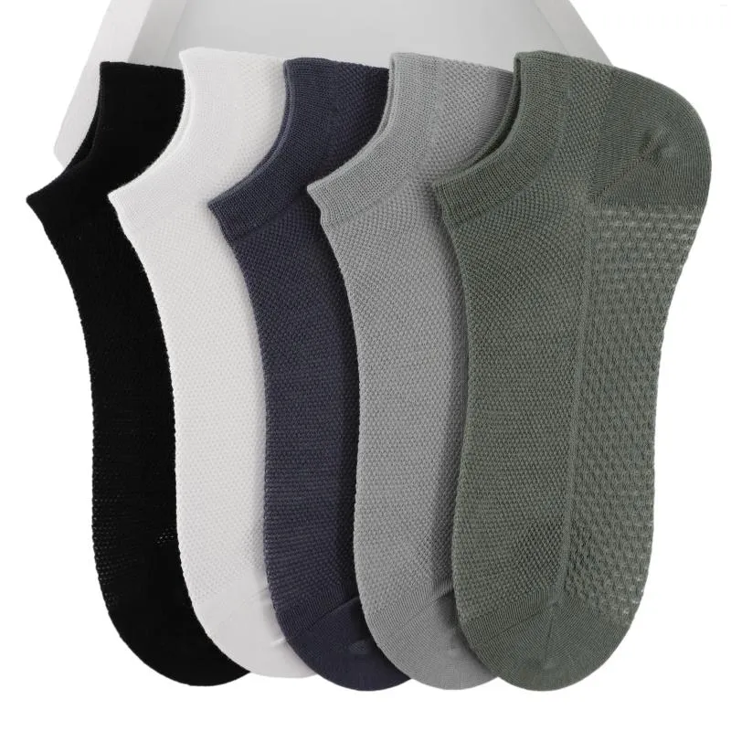 Chaussettes pour hommes Zoyikio Men's2 paires de déodorant mince absorbant la sueur tube court coton noir mi-tube pour hommes 9001H342