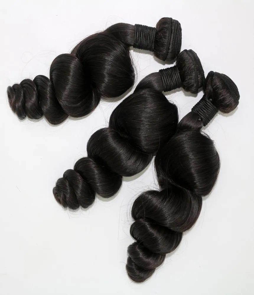 Paquets de cheveux birmans tissage de cheveux humains cambodgiens vietnamiens couleur naturelle 3 bundleslot Extensions de cheveux humains cuticules lâches6147112
