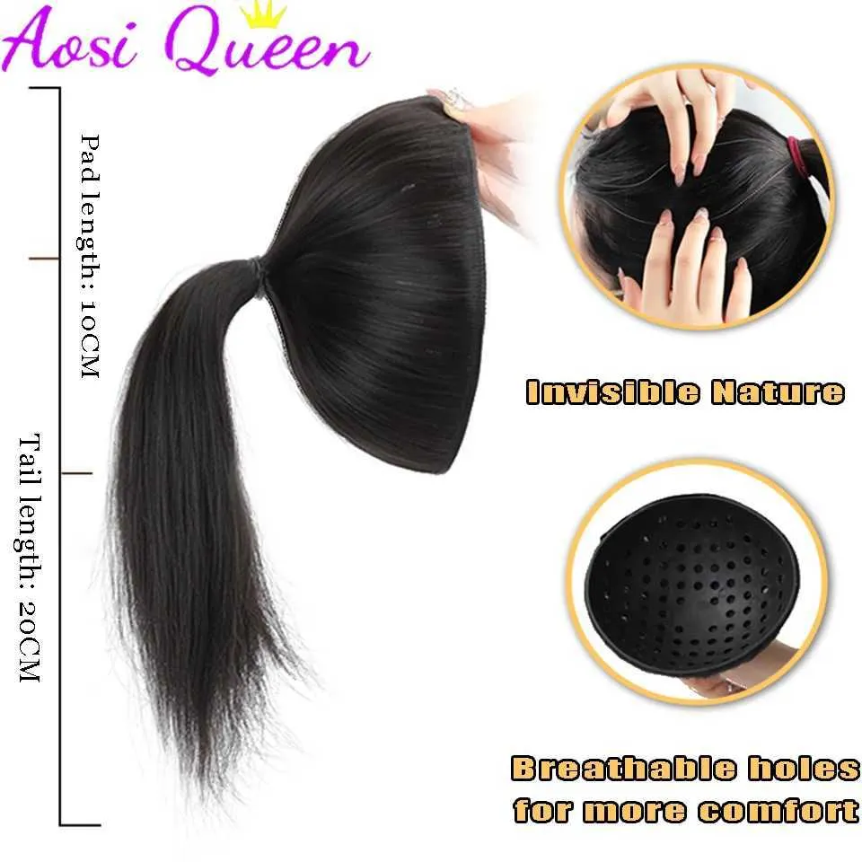 Perruques synthétiques AOSI boule tête perruque sac pamplemousse Peel paresseux cheveux outil magique pour augmenter le Volume des cheveux moelleux cheveux cravate 240328 240327