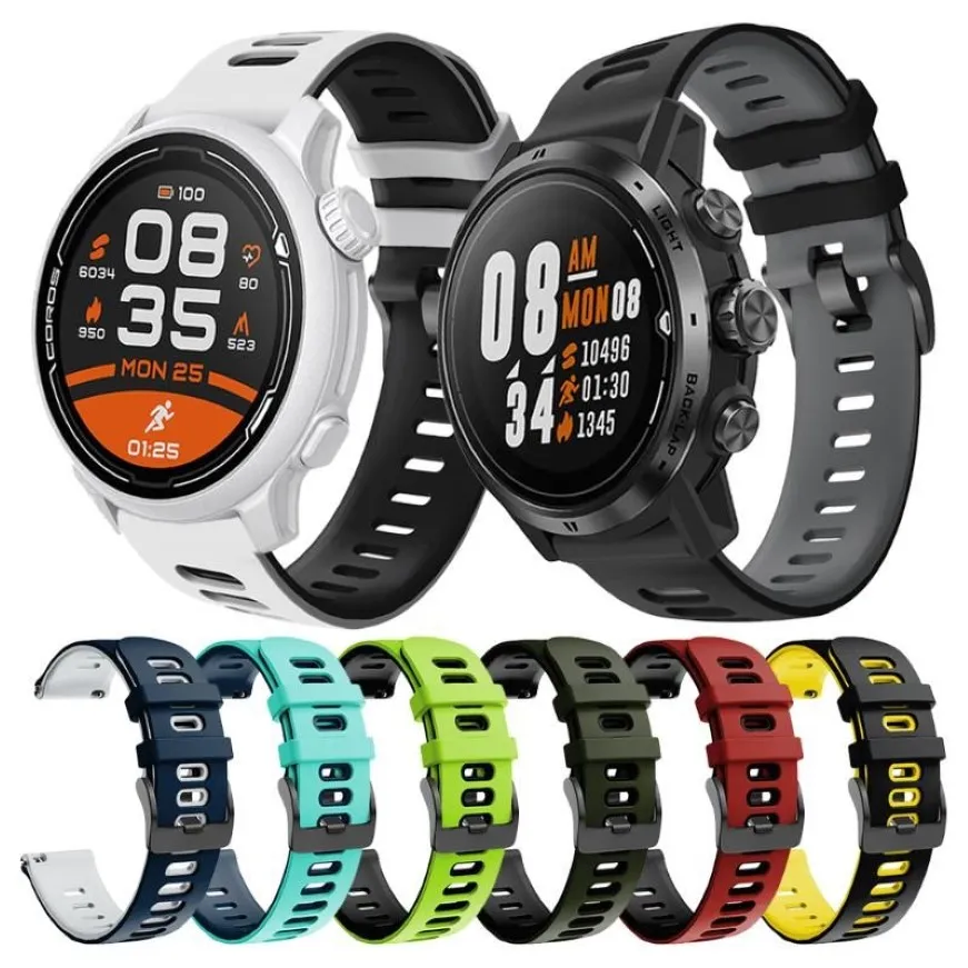 ウォッチバンドeasyfitスポーツシリコンバンド用コロスPace 2 pace2ストラップ交換ウォッチバンドapex pro 46mm 42mmリストバンドbracelet284v