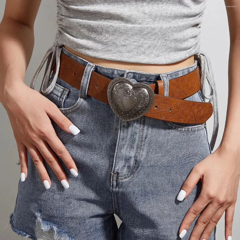 Cinture Stampa modello Cintura con fibbia retrò Cintura da donna Designer di lusso Vita in pelle intagliata per jeans Abito Moda All-Match