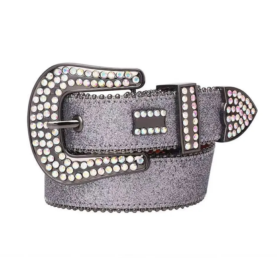 Designer b Belt Simon Belts for Women Men Shiny diamond belt Black on Blue white multicolour with bling gift 2022312E