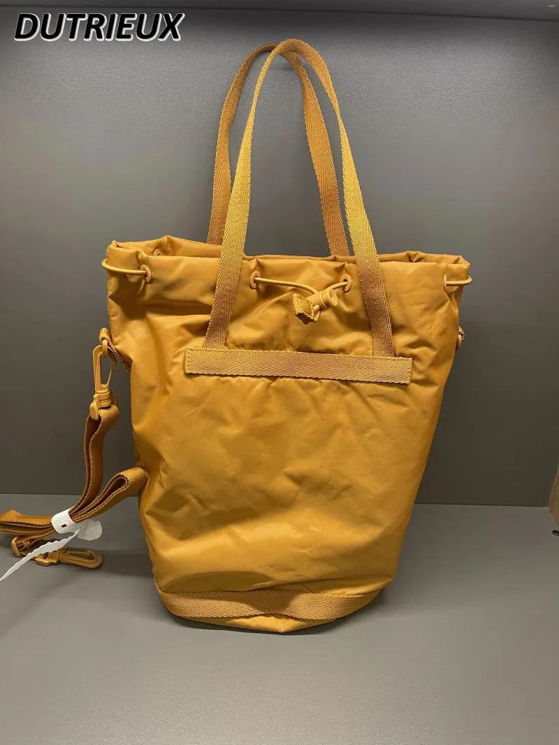 Sacs à cosmétiques Sac À Bandoulière Printemps Eté Épaule Fourre-Tout Cordon Seau Lâche Sac À Main Décontracté Style Japonais Sacs À Main Pour Femmes