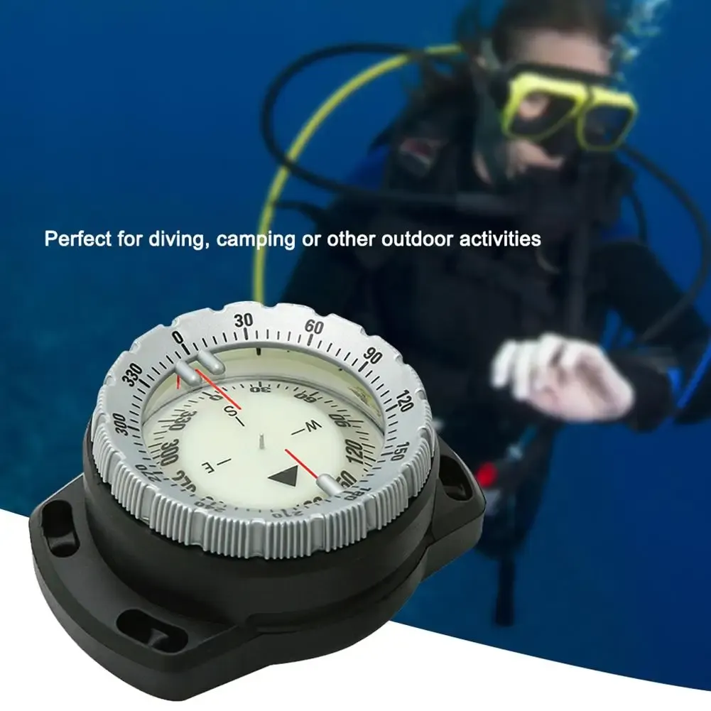 Compass 50m Portable Underwater Navigation Compass Waterproof Luminous Dial Wrist Strap Compass For Diving Camping