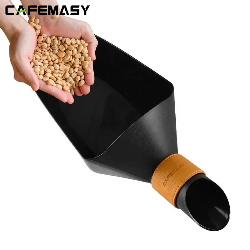 Cafemasy acessórios de cozinha grande recipiente pá para grãos de café farinha cubos de gelo capacidade ferramenta de medição colheres 500g 1kg 2kg 240313