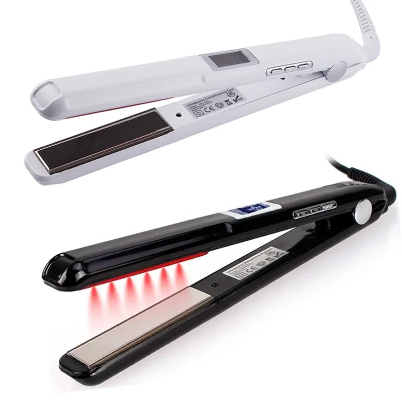 Irons plancha de para pelo Ultrasonic Infrared Keratin Cold Hair Straightener Flat Iron for Hair Care Iron