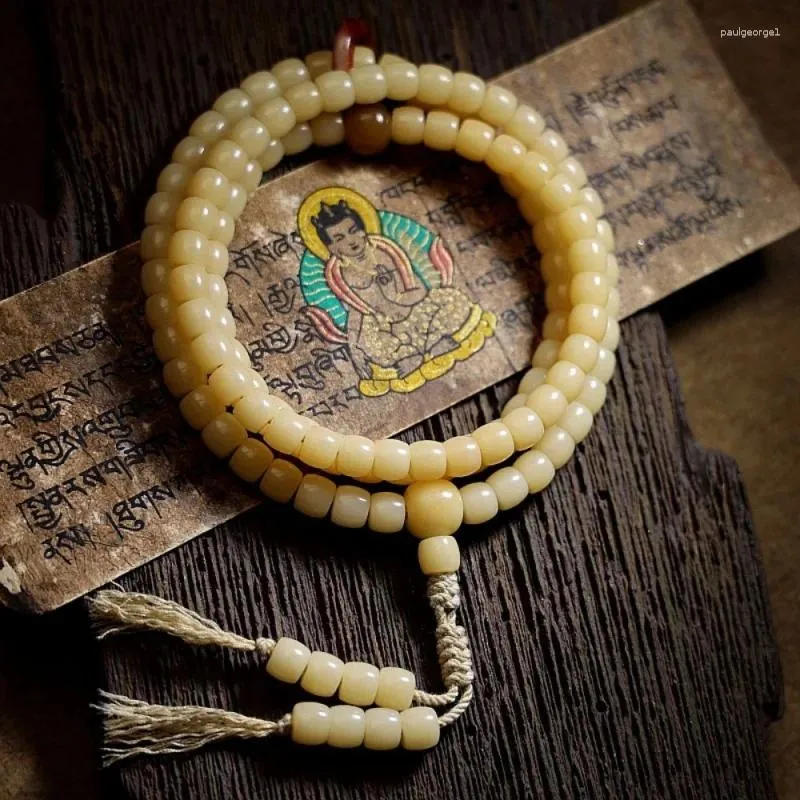 Brin Haut de Gamme.Bracelet Original en perles de bouddha à racine écologique, 108 graines de vieillissement pour hommes et femmes