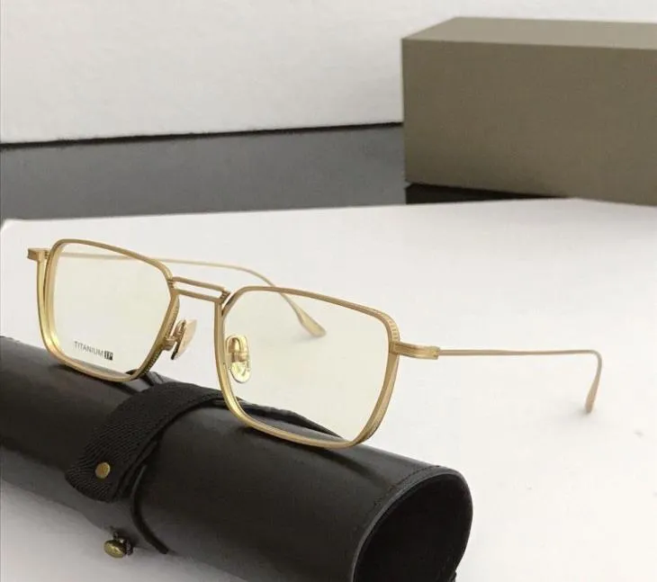 Optyczne okulary DTX125 Przezroczyste soczewki okulisty Projekt mody Okuplasa Okulla Oczysta światła tytanowa rama prosta B5490390