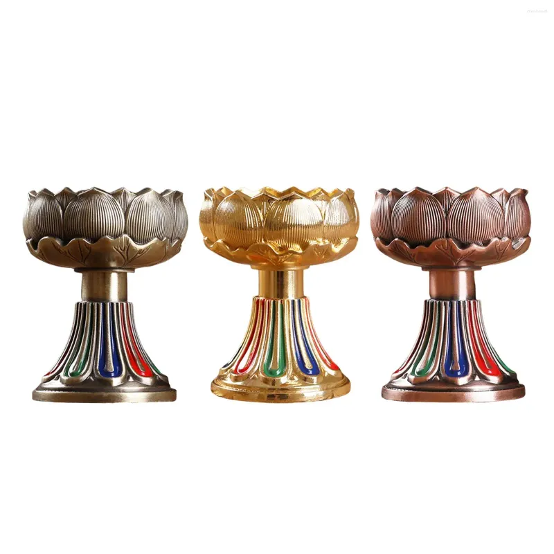 Titulares de vela Ghee Lamp Holder Óleo de manteiga para suprimentos de altar budista tibetano