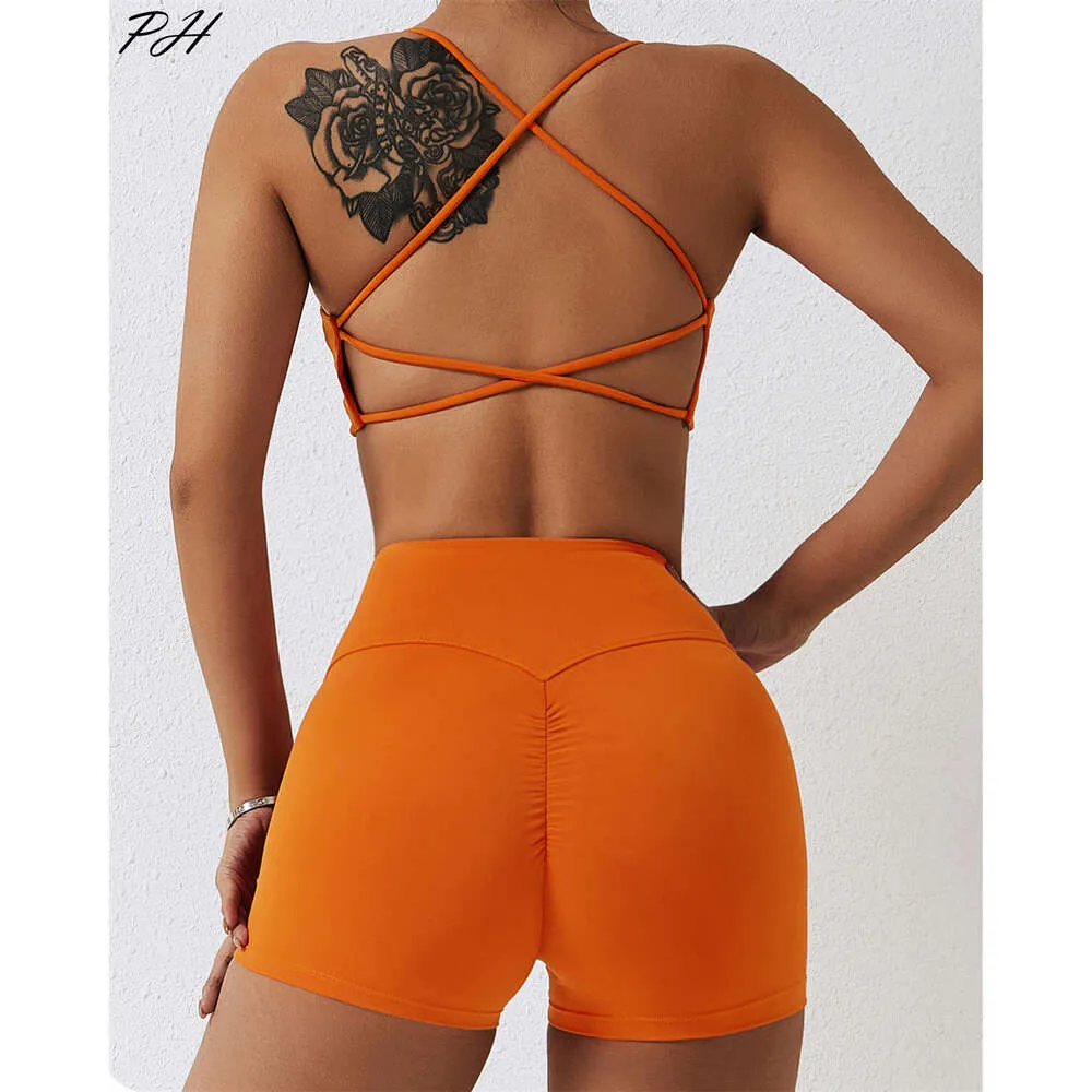 Lu Align Align Lu Lemon Yoga 2023 Fiess Nuovi set senza soluzione di continuità Reggiseni incrociati sexy sul retro Pantaloncini attillati Set da palestra per donna Tuta sportiva ad asciugatura rapida 20