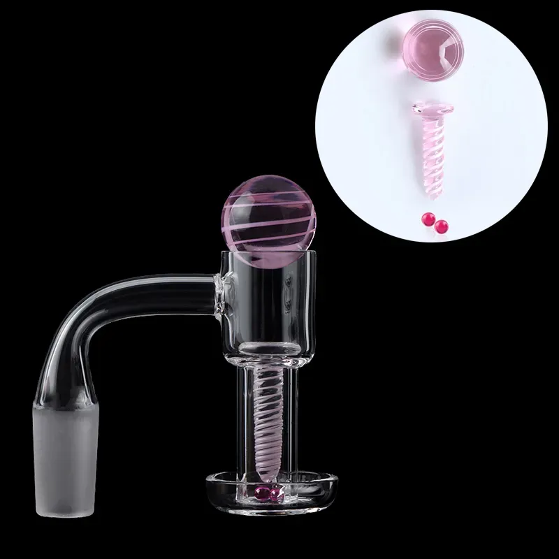 Deux styles Flat Top Terp Slurper Fumer Quartz Banger avec vis en marbre de verre et perles rubis de 4 mm ensemble 10 mm 14 mm 18 mm 45 90 clous pour ZZ