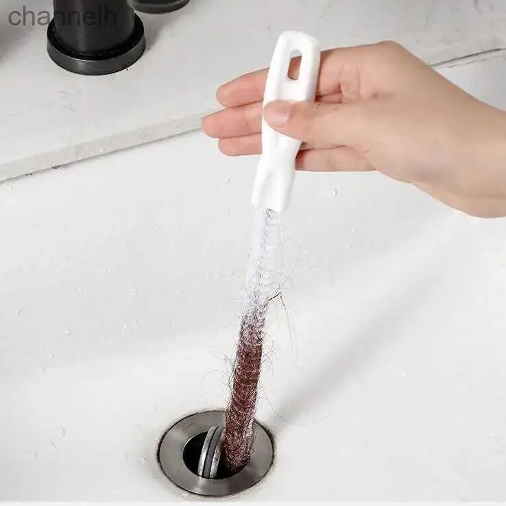 Diğer ev temizleme araçları aksesuarları 45cm boru tarama spiral fırçası banyo kanalizasyon saç yakalayıcı tıkanma deliği çıkarıcı aracı lavabo drenaj taşma 240318