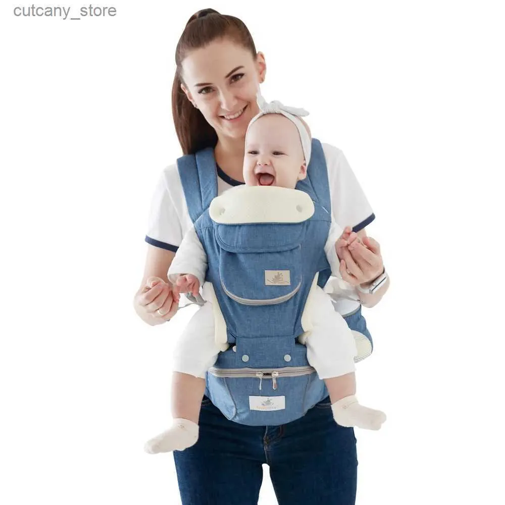 Ergonomic Baby Carrier: Multifunctional Kangaroo Carrier with Waist Stool,  Newborn Sling Backpack for 0-36 Months Travel Accessories
