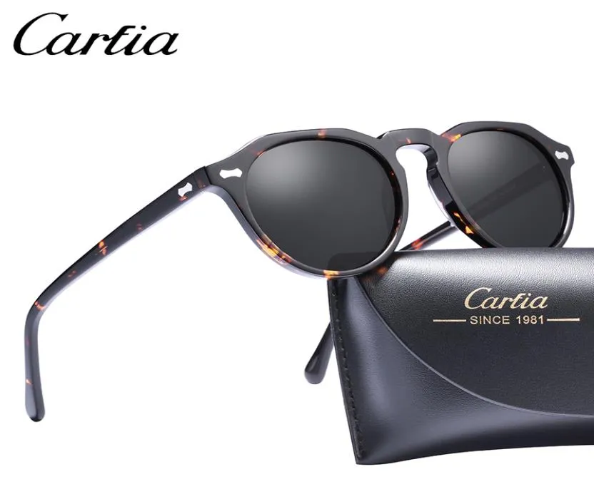 Carfia Gregory Peck lunettes de soleil polarisées marque classique Designer lunettes de soleil Vintage hommes femmes lunettes de soleil rondes 100 Uv400 5266 Y3319530