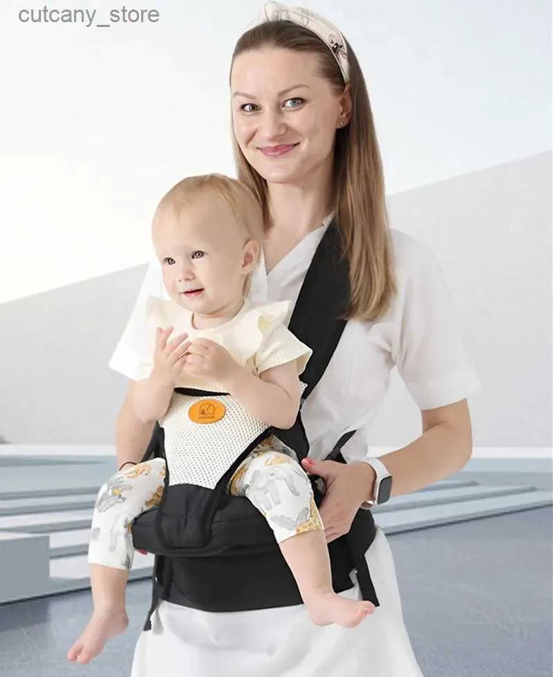 Carriers Slings Backpacks Foldable Baby Carrier Waist Stool With Storage Bag Kangaroo Shoulder Swaddle Sling Infant Kid Wrap Ergonomic Backpack Hipseat L240318