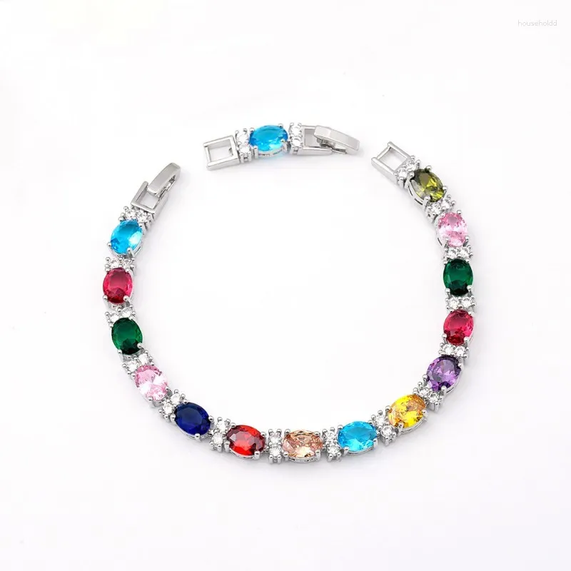 Strand 2024 Charm Crystal Bracelet&Bangle Trendy Bracelet For Women Fashion Jewellery Pulseira Bright Valentine Lover Day Gift