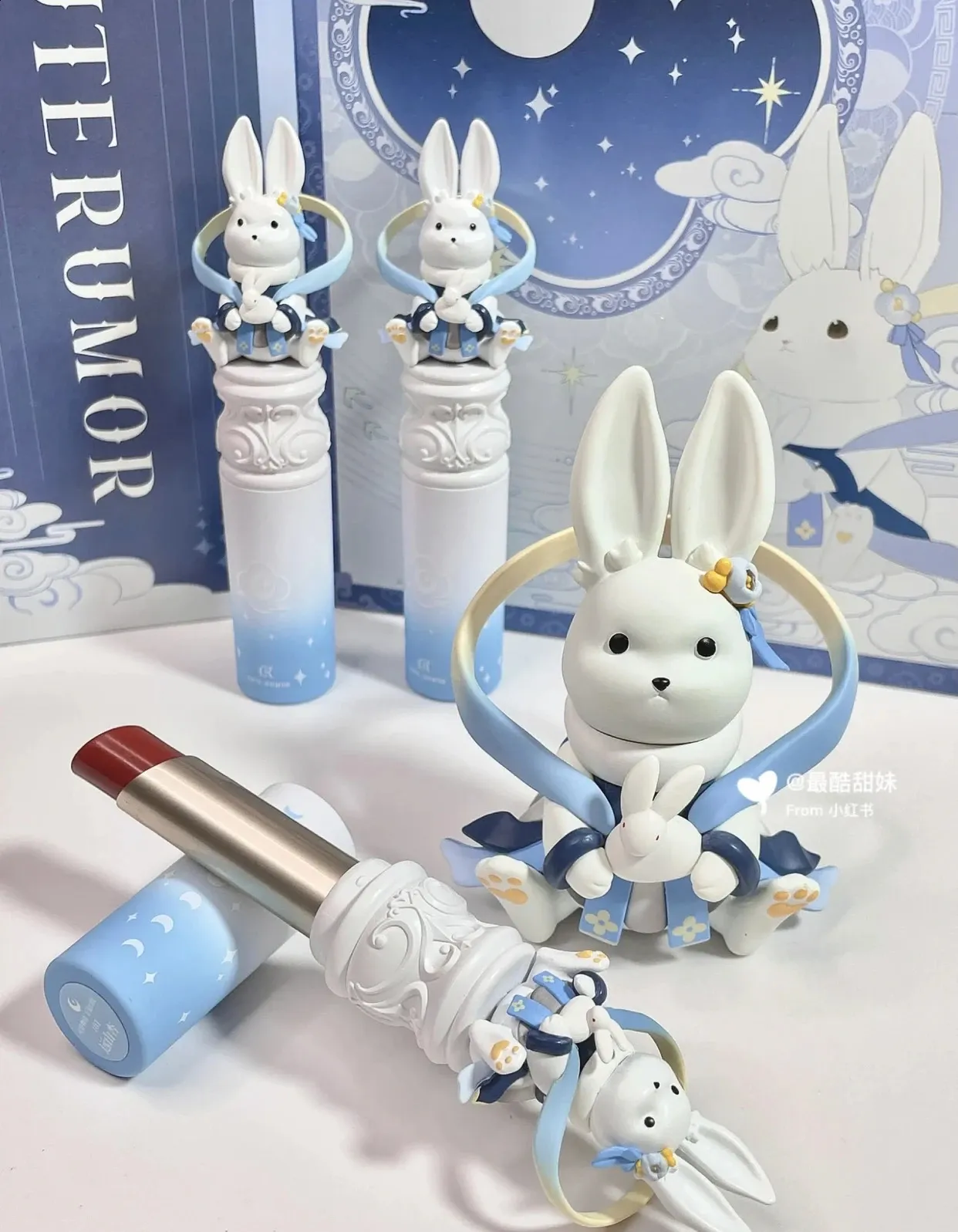 Cute Rumor Jade Rabbit Lipstick Soft Fog Matte Silky Smooth Moon Rabbit Women Beauty Cosmetic